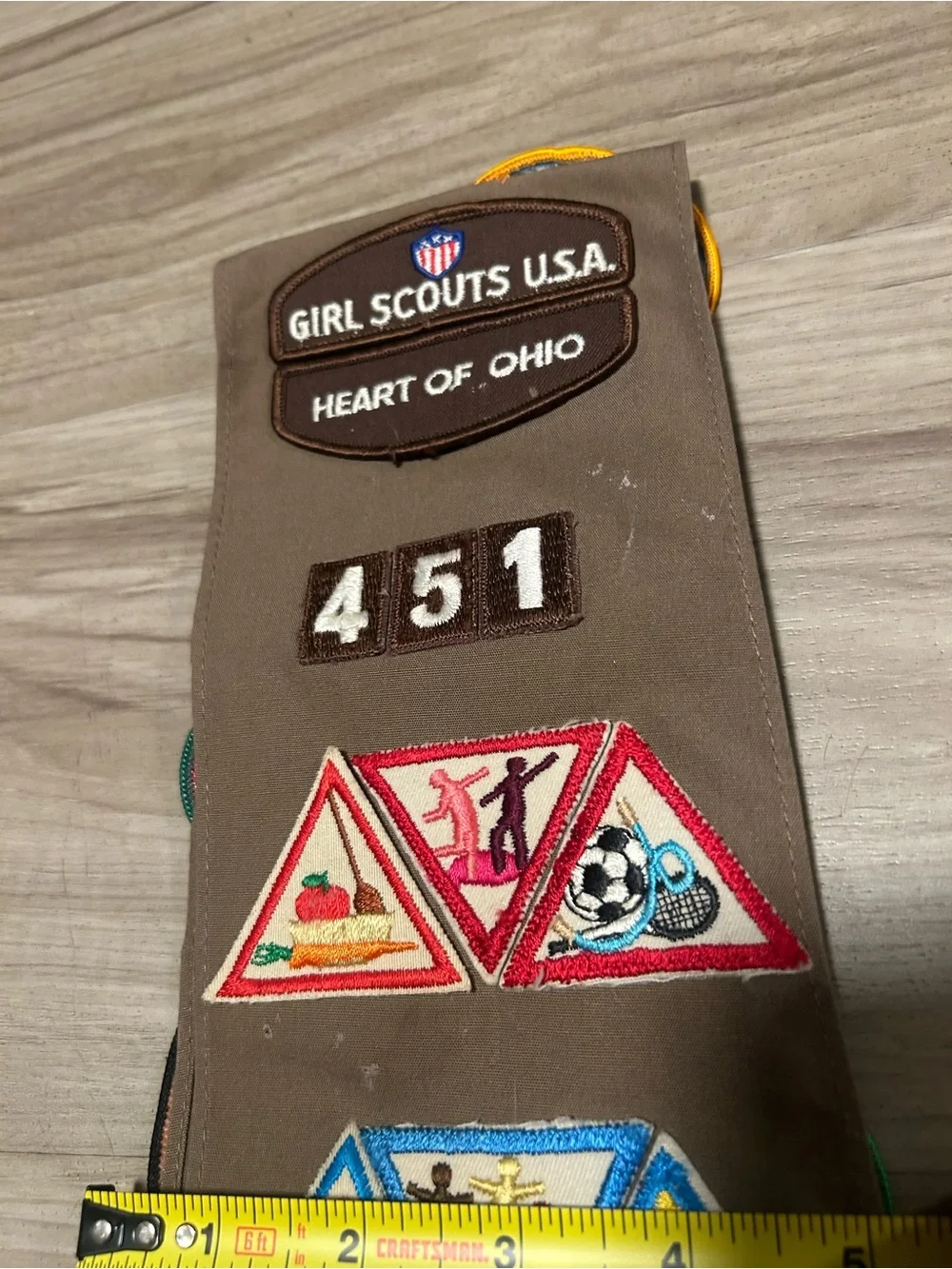 Vintage 1980s Girl Scouts Loaded Sash with 30+ Patches